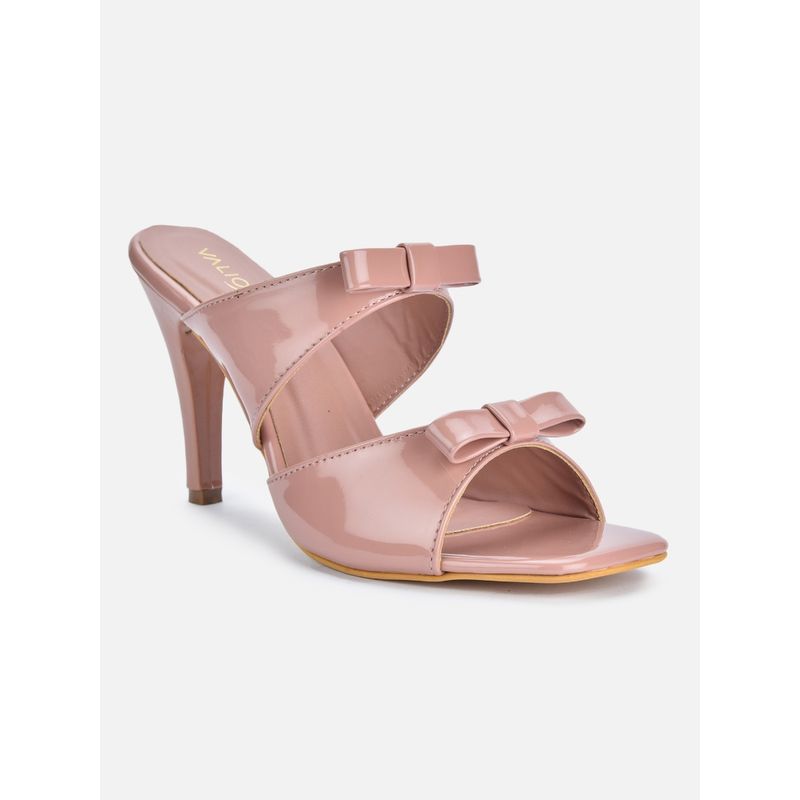 VALIOSAA Pink Solid-Plain Heels (EURO 36)