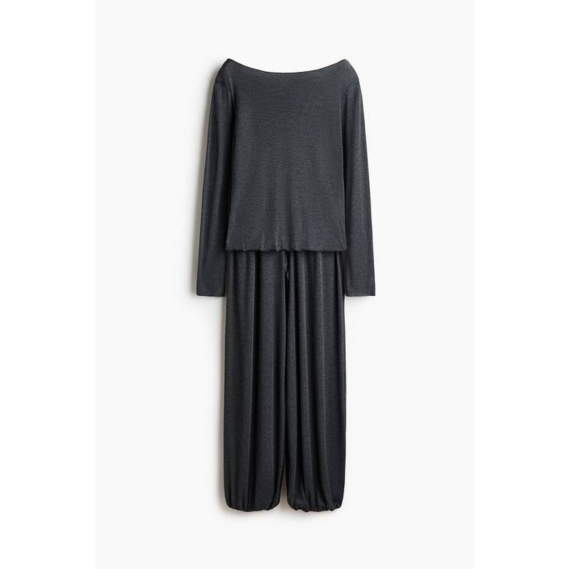 H&M Women Grey Jersey Pyjamas And Top (XS)