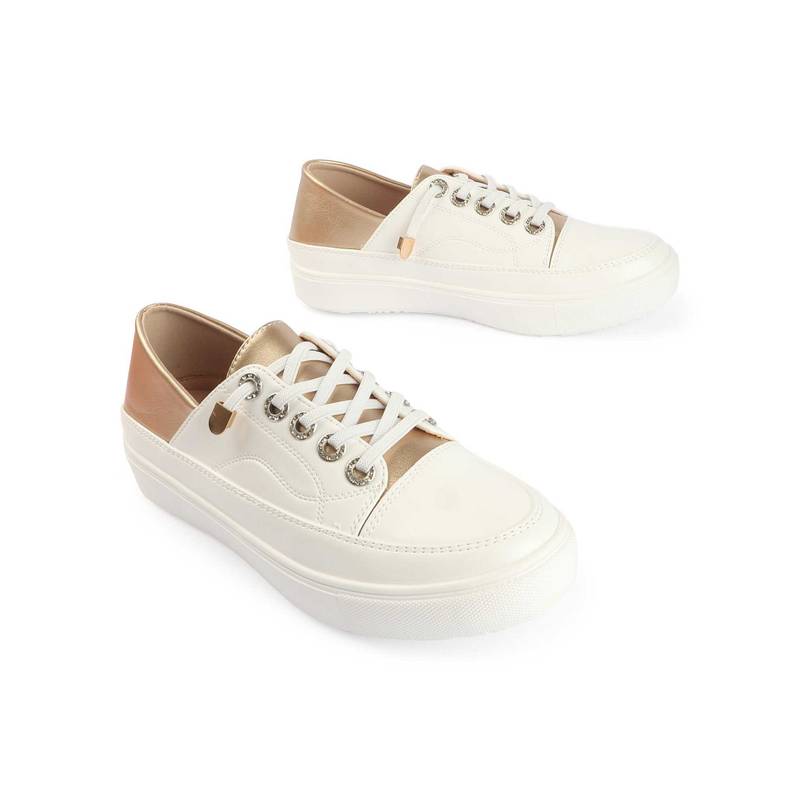 D'Shoe Lounge Platform Ivory Sneakers (EURO 37)