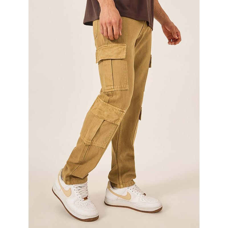 Styli Men Cargo Mustard Jeans (32)