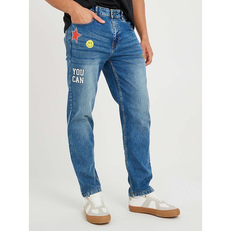 Styli Men Whiskers Regular Fit Blue Jeans (32)