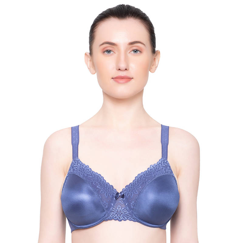 Triumph Women Ladyform Soft Non Padded 3D Wired Minimizer Bra Blue (40D)