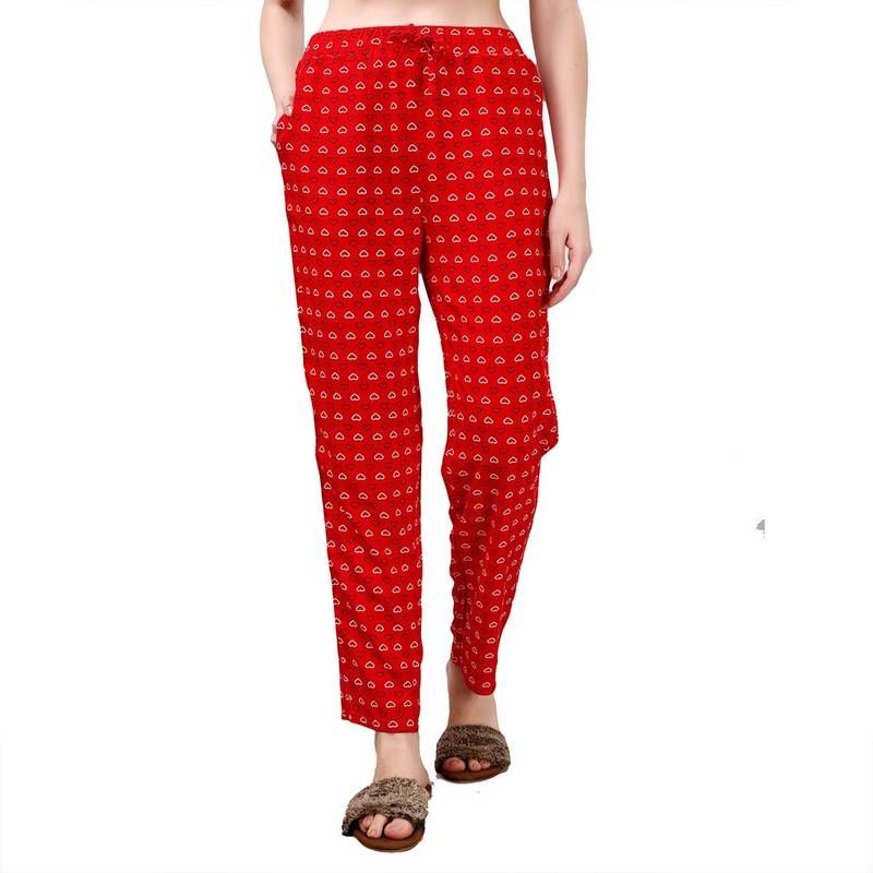 SOIE Women Printed Pyjama with pockets (S)