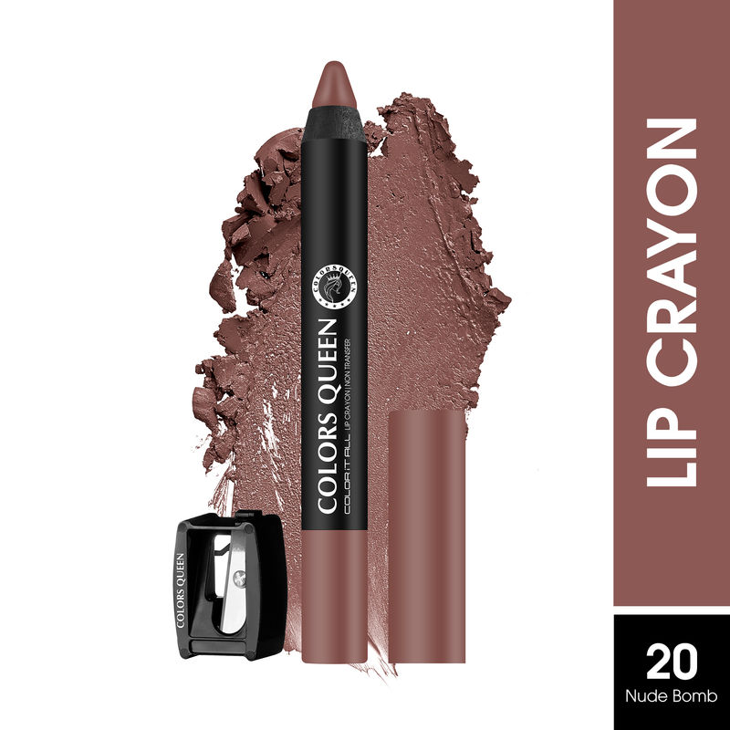 Colors Queen Color It All Non Transfer Matte Lip Crayon - 20 Nude Bomb