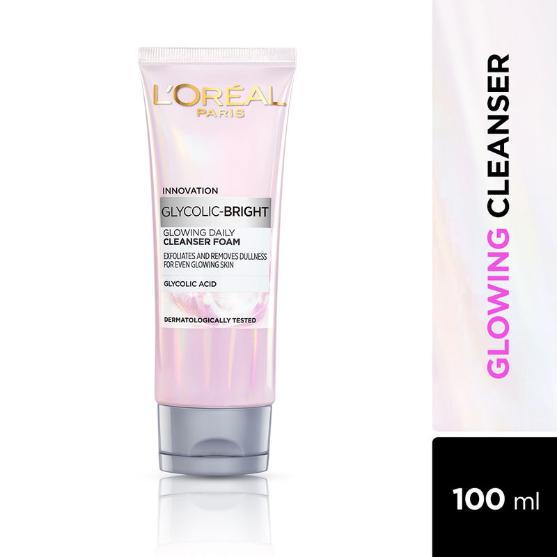 L'Oreal Paris Glycolic Bright Daily Foaming Face Cleanser With Glycolic Acid For Dull Skin Buy