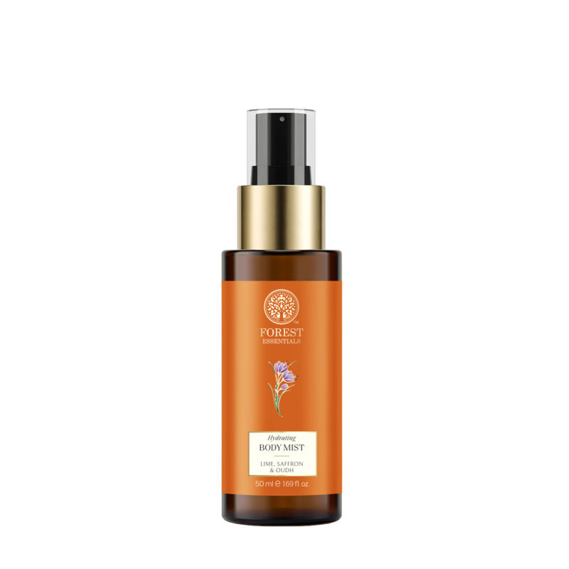 Forest Essentials Unisex Body Mist Lime, Saffron & Oudh Spray - Long Lasting & Intense
