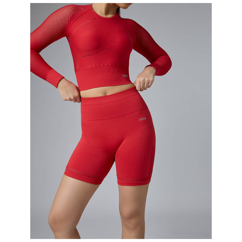 FEIER Red Airwave Bike Shorts (S)
