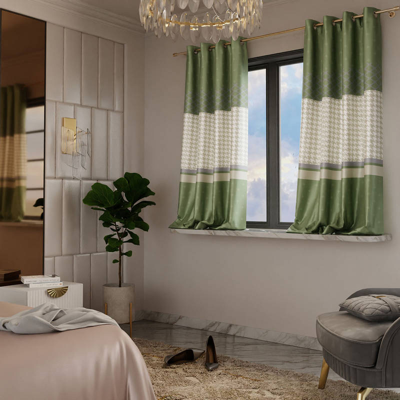 Stoa Paris Majestic Meadow Versailles Satin Printed Window Curtain (5 x 5 feet)