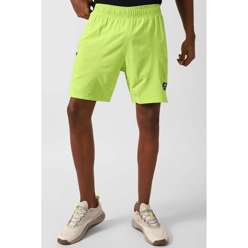 Reebok Fluorescent Green Sports Shorts For Men (XS)