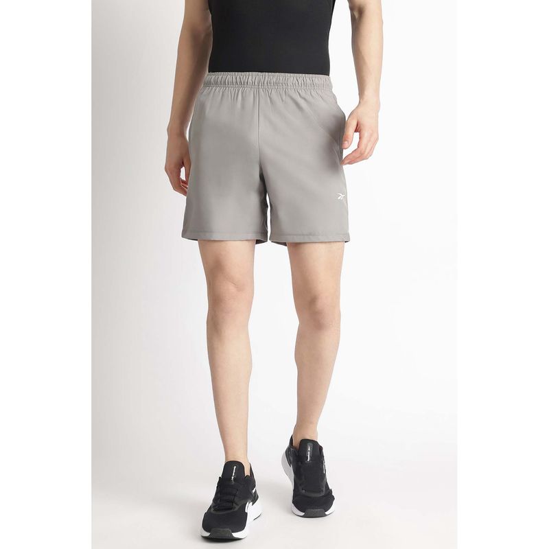 Reebok Men Grey Mid Rise Sports Shorts (M)