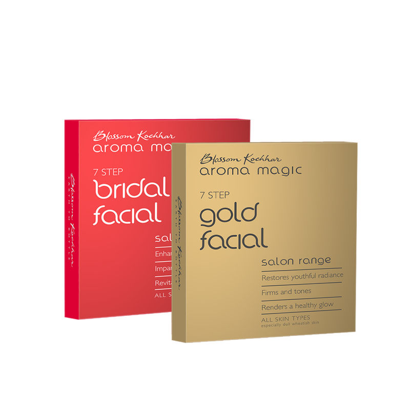 Buy Aroma Magic Gold & Bridal Glow Facial Kit For Single Use Combo Online