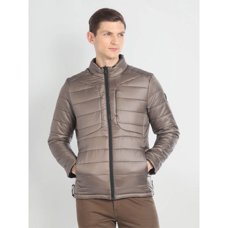 Arrow Sports Solid Hooded Reversible Jacket (S)