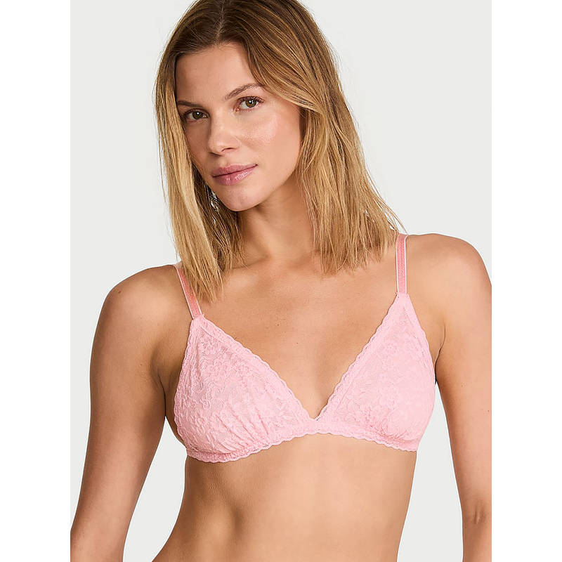 Victoria's Secret Lacie Unlined Triangle Bralette Pink (S)