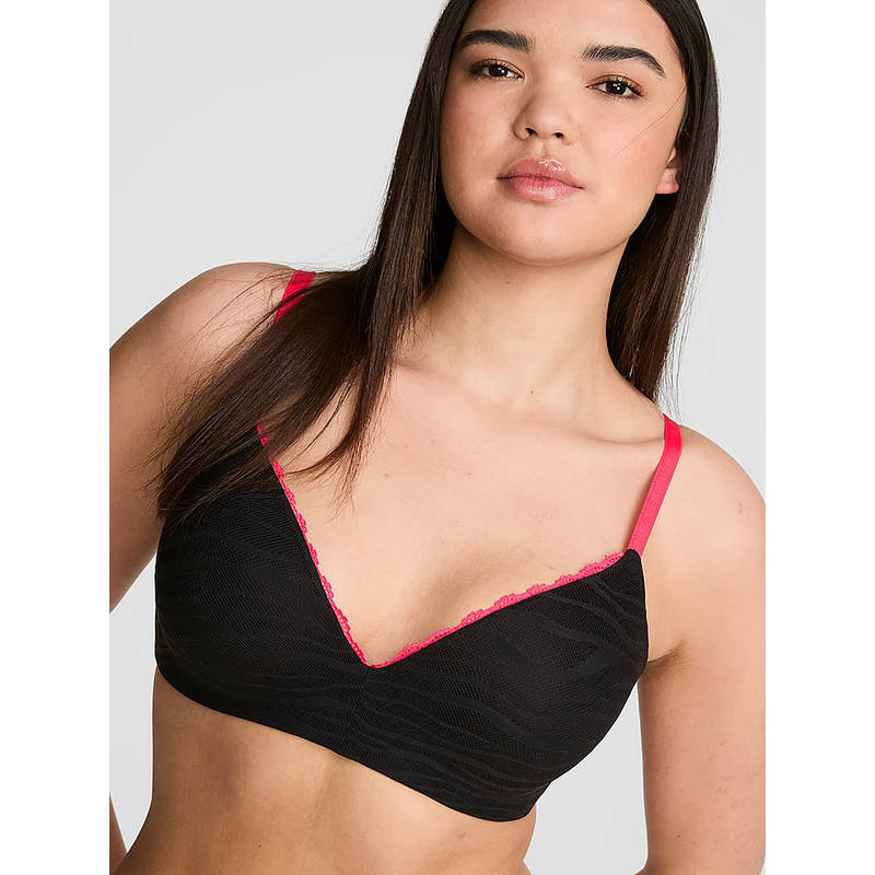 Victoria's Secret PINK Wear Lightly Lined Wireless Bra Black (36D)