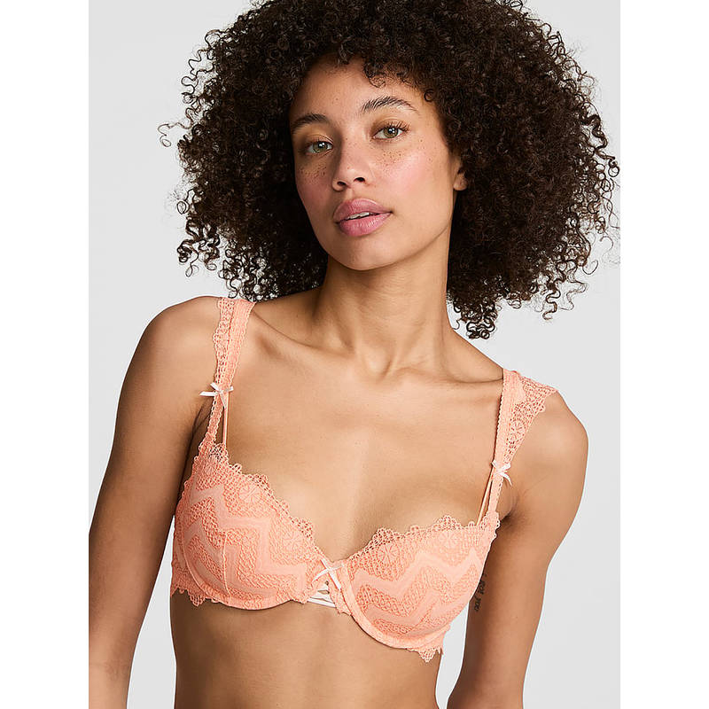 Victoria's Secret PINK Wink Push-Up Balconette Bra Peach (32D)
