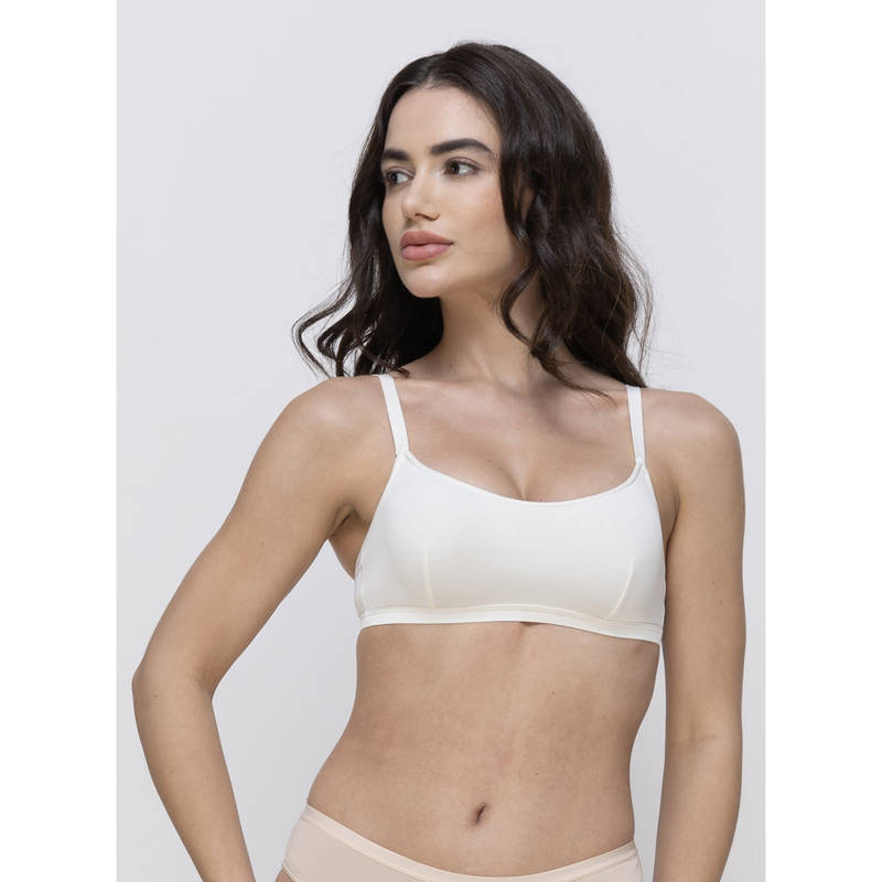 MIEZ Scoop Neck Non-Padded Bralette White (S)