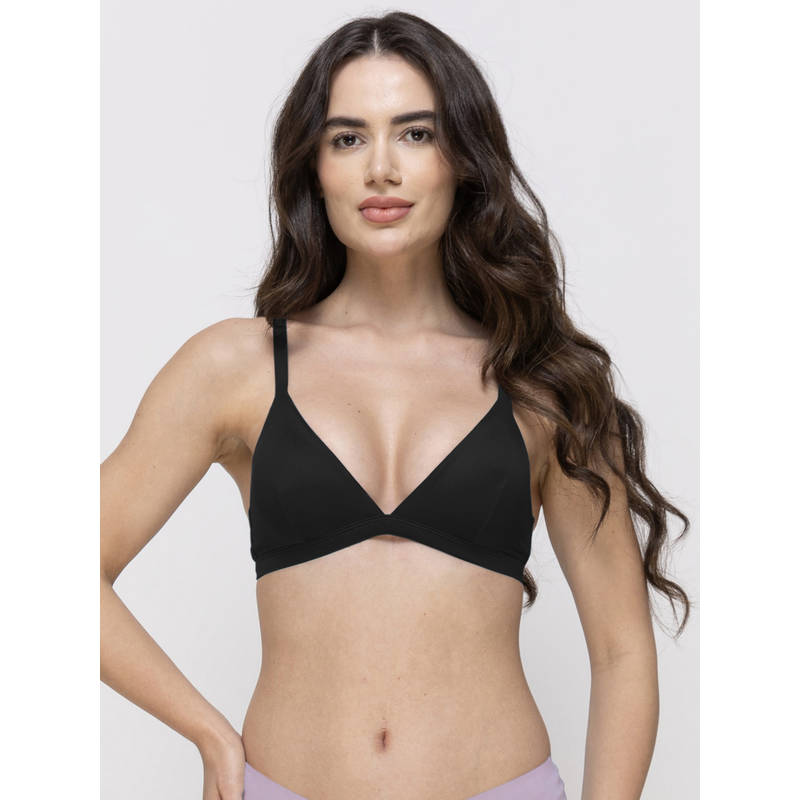 MIEZ Triangle Non-Padded Bralette Black (XS)