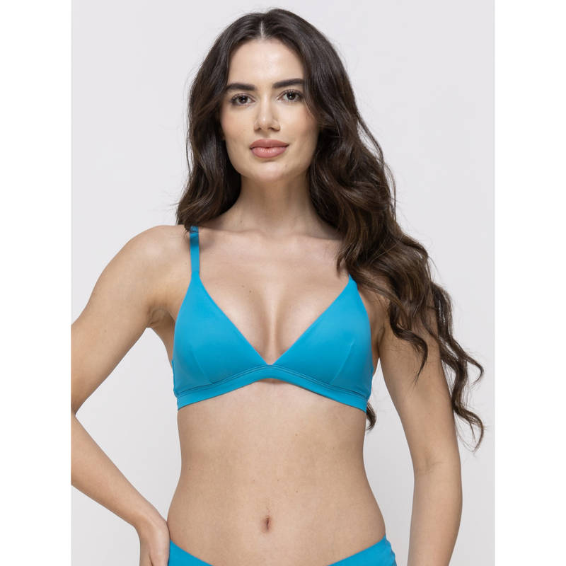 MIEZ Triangle Non-Padded Bralette Turquoise (XS)