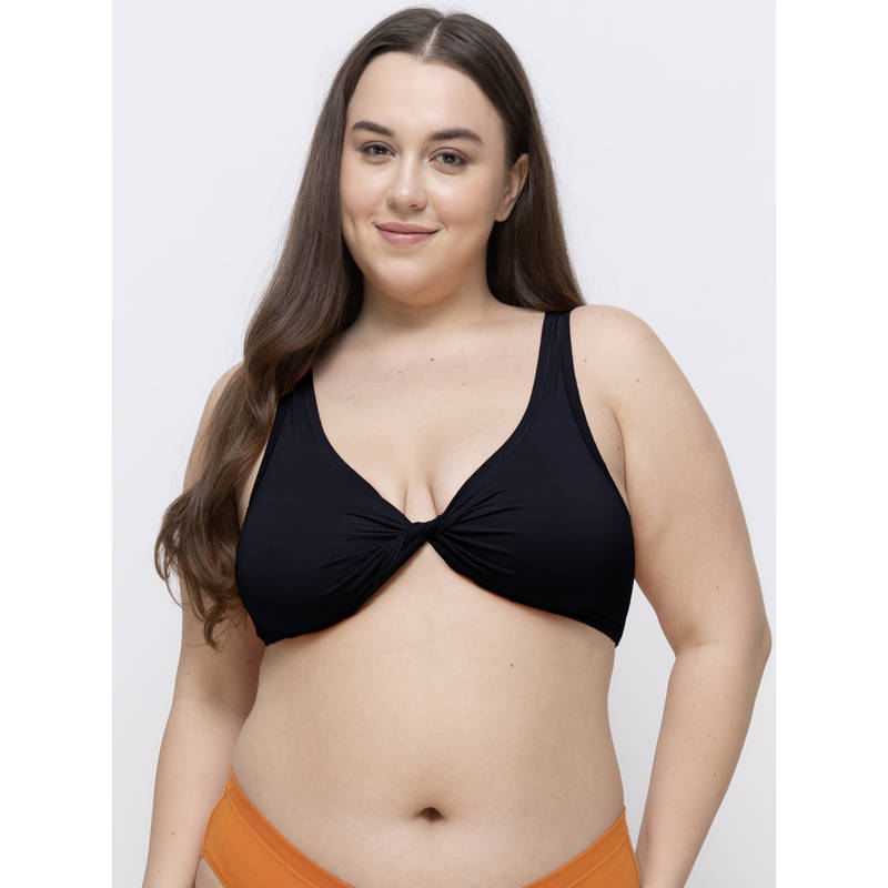 MIEZ Twisted Reversible Non-Padded Bralette Black (XS)