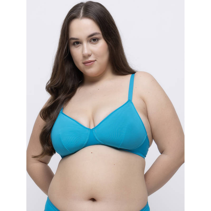 MIEZ Mesh Cup Non-Padded Bra Turquoise (32B)