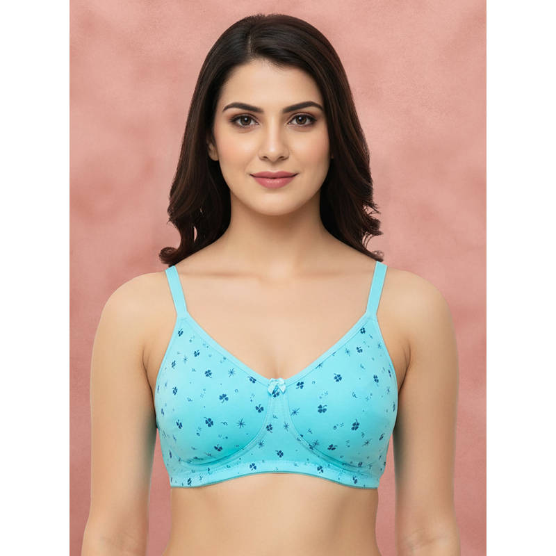 Shyaway By Susie Blueradiance 3/4Th Coverage Non Detachable Wirefree Non Padded Seamless Bra (32B)