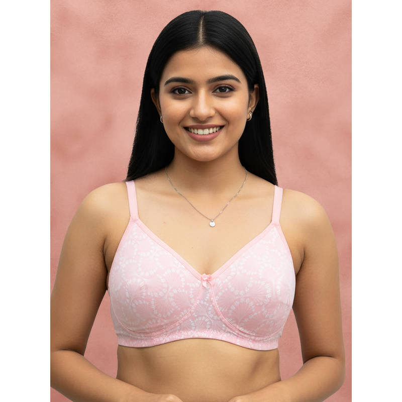 Shyaway By Susie Vanilla Rose 3/4Th Coverage Non Detachable Wirefree Non Padded Seamless Bra (32B)