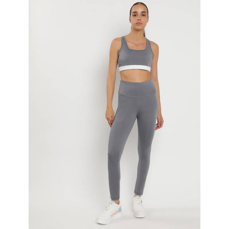Wear Jukebox Momentum Bra and Leggings High-Rise 27 Grey (Set of 2) (S)