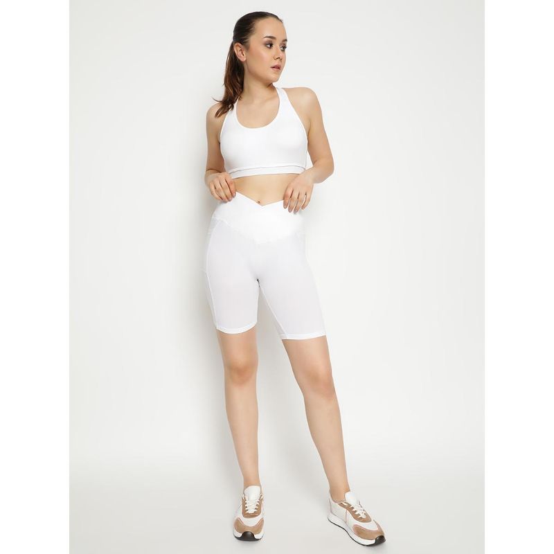Wear Jukebox Empower Bra and High-Rise Shorts White (Set of 2) (S)