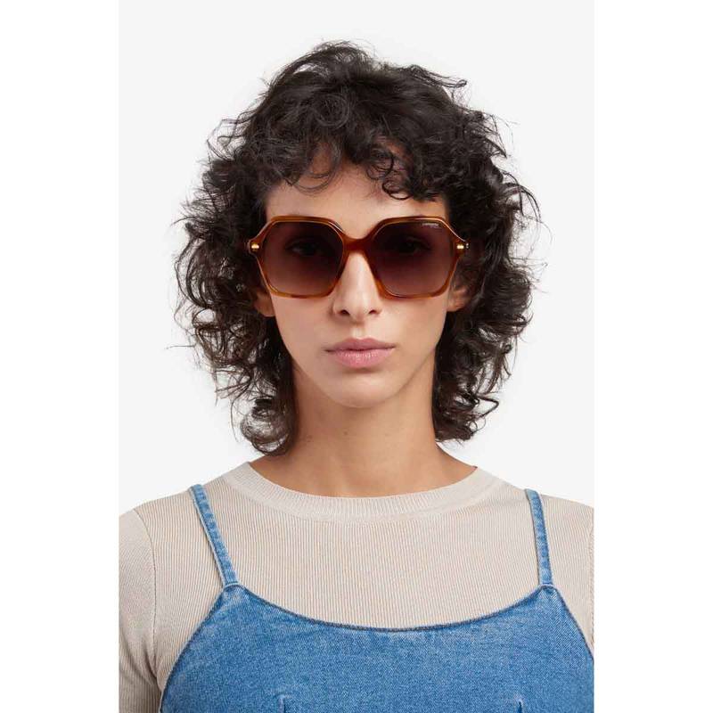 Lunettes De Soleil Smith ERA - Monture Havane/marron 55/16/145, Verres Jaunes, Femme, Neuves