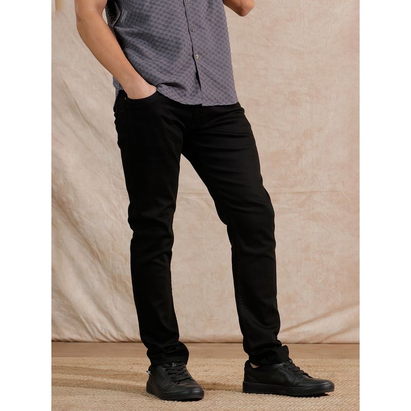 WROGN Black Casual Slim Fit Jeans (30)