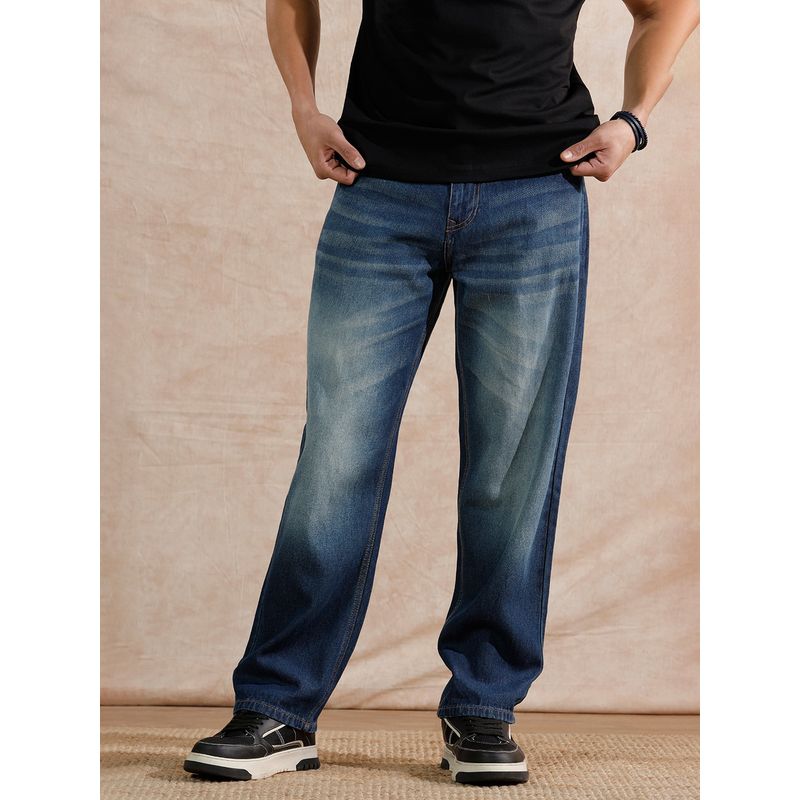WROGN Blue Casual Loose Fit Jeans (34)