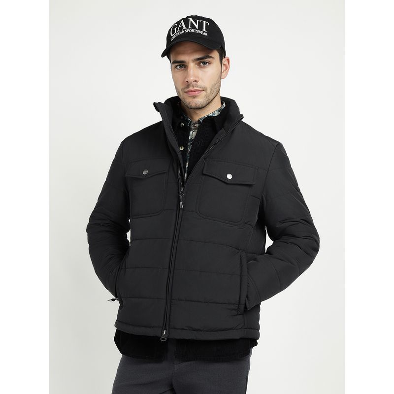 GANT Men's Black High Neck Puffer Jacket (M)