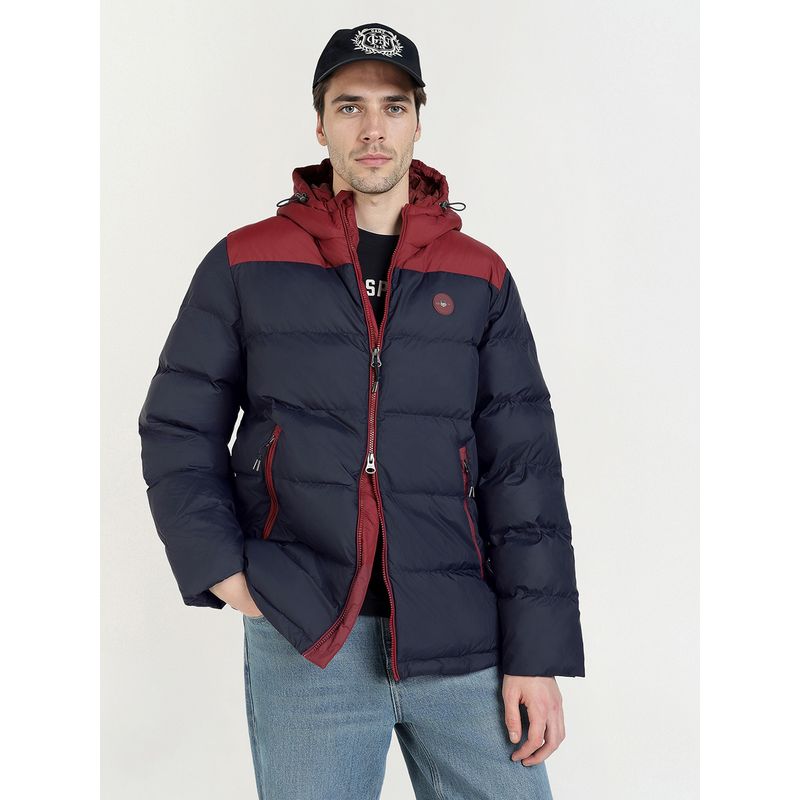 GANT Men's Navy Blue Quilted Hooded Puffer Jacket (M)