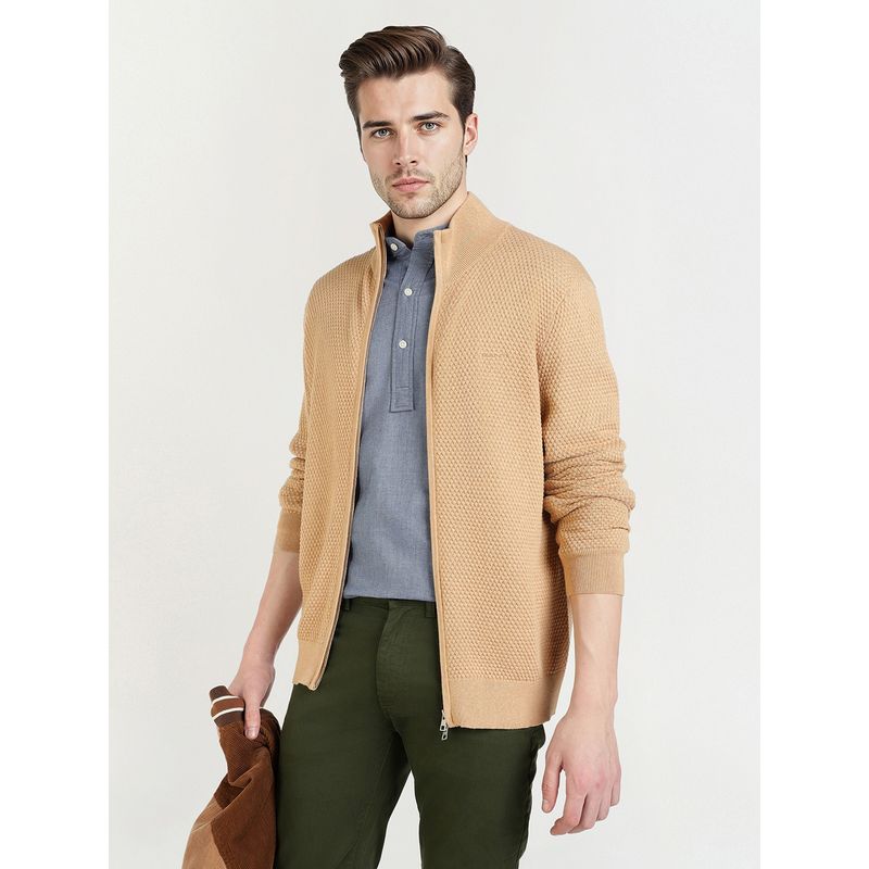GANT Men's Beige Textured Sweater (S)