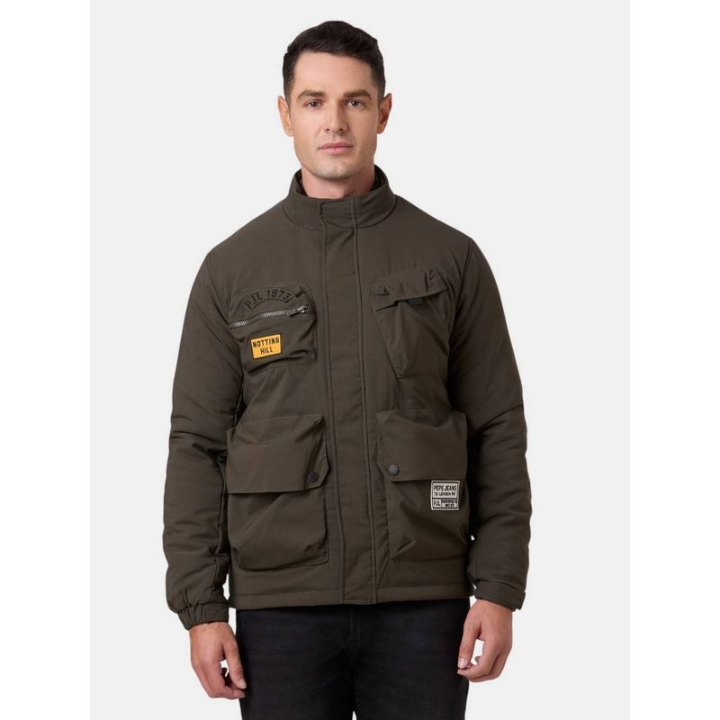 Pepe Jeans Green Embroidered Men's Jacket (L)