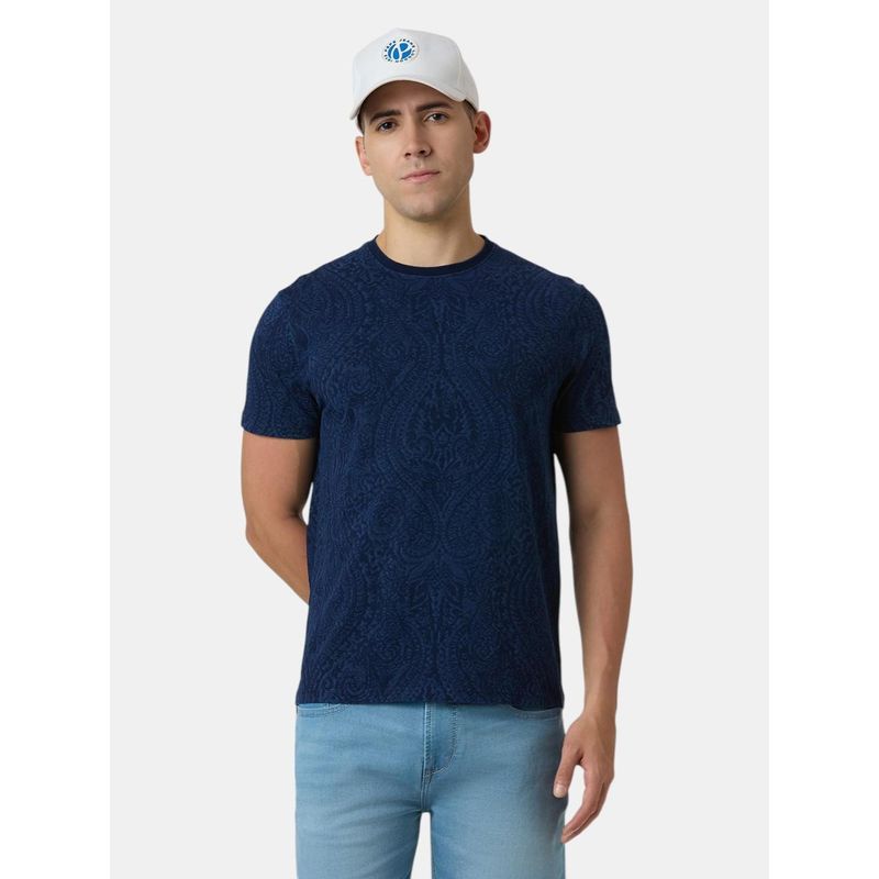 Pepe Jeans Navy Blue Pure Cotton Crew Neck Men's T-Shirt (S)