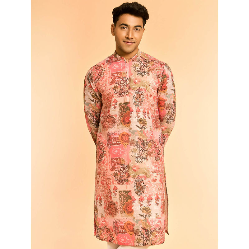 Diwas by Manyavar Multi-Color Resplendent Kurta for Men (S)