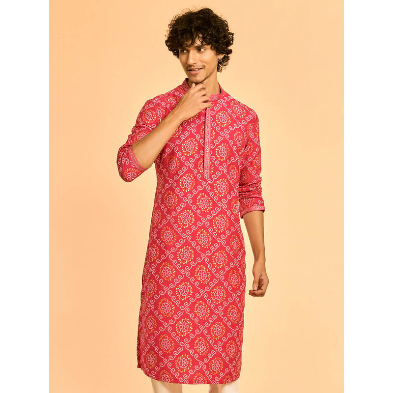 Diwas by Manyavar Pink Kurta for Men (L)