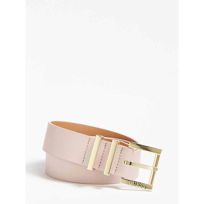 Guess Women Pink Solid Pu Belt (S)