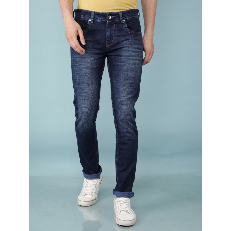CRIMSOUNE CLUB Men's Navy Blue Slim Fit Jeans (28)