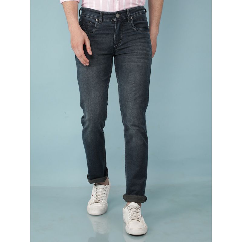 CRIMSOUNE CLUB Men's Olive Slim Fit Jeans (28)