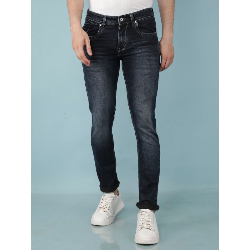 CRIMSOUNE CLUB Men's Navy Blue Slim Fit Jeans (32)