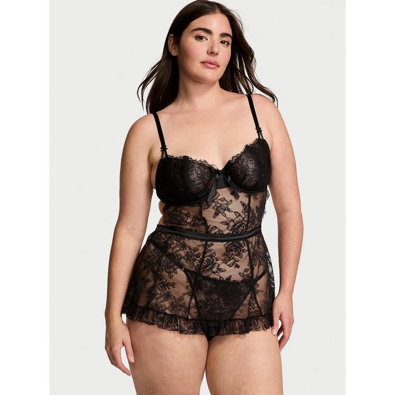Victoria's Secret Very Sexy Wicked Unlined Rose Lace Apron (Set of 2) (M)