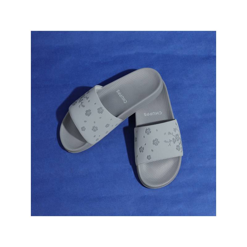Chupps Women Hana Flexible Comfort Sliders - Grey (UK 4)