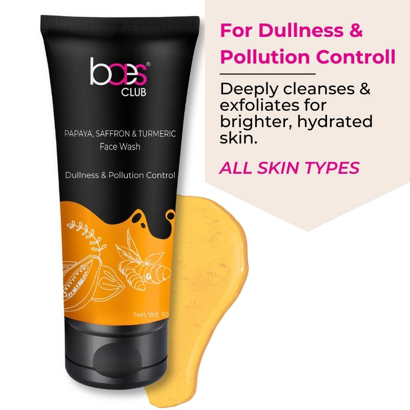 Buy Baes Club Papaya, Saffron &amp; Turmeric Deep Cleanse Face Wash Gentle Exfoliation Glowing Skin Unisex Online