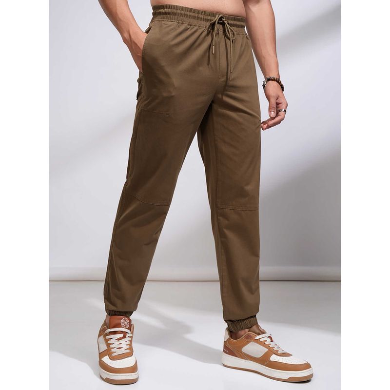 HIGHLANDER Men Brown Relaxed Fit Joggers (30)