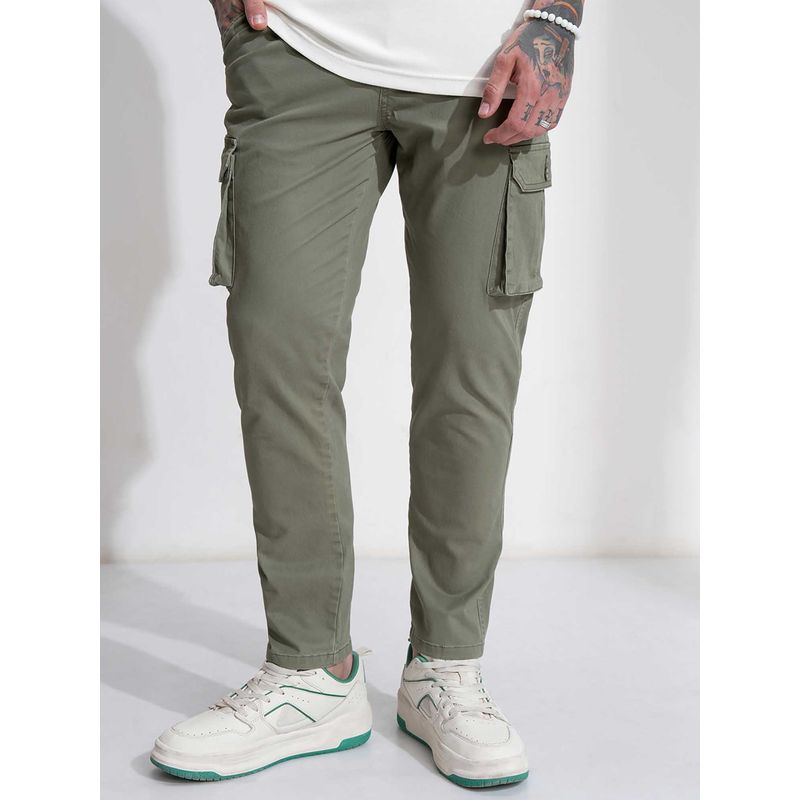 HIGHLANDER Men Green Teche Cargo Trouser (30)