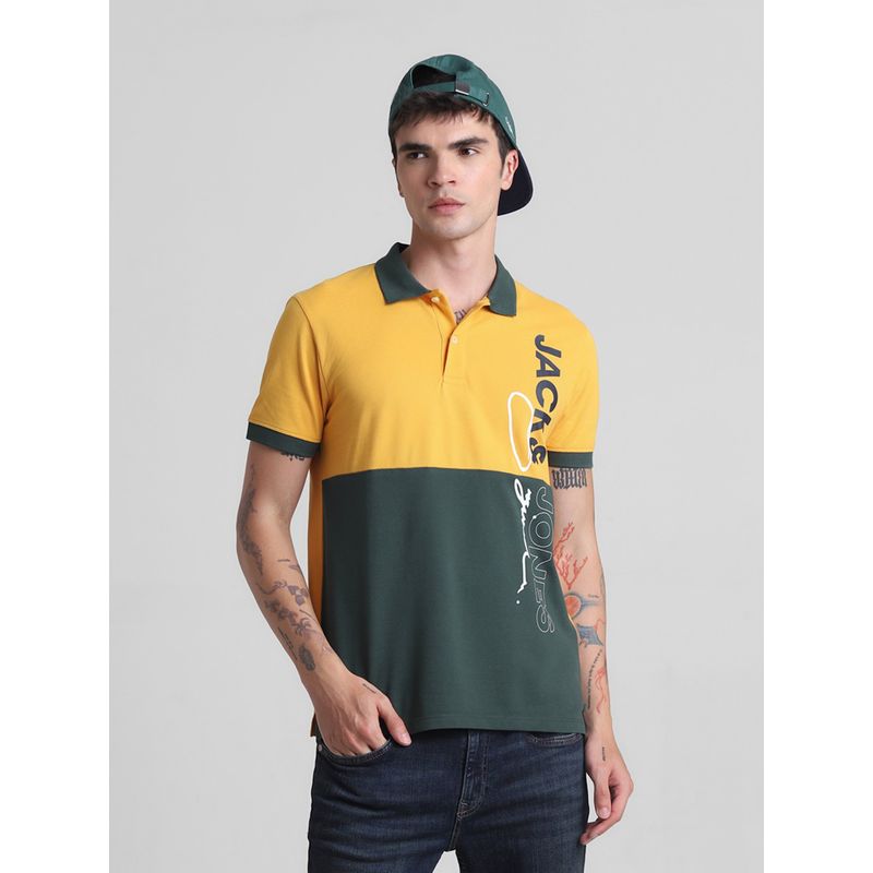 Jack & Jones Yellow Slim Fit Polo T-Shirt (S)