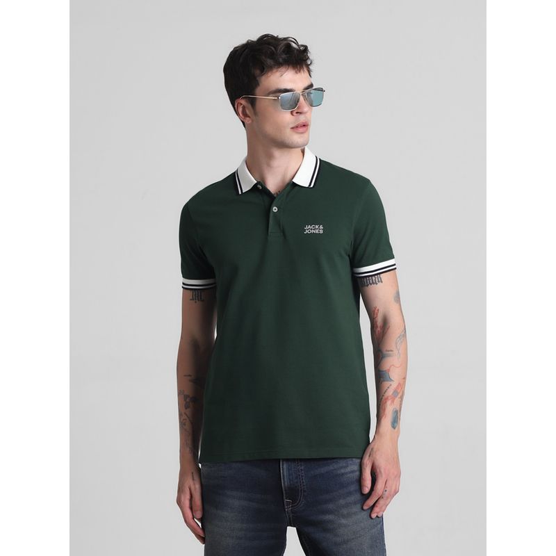 Jack & Jones Green Slim Fit Polo T-Shirt (M)