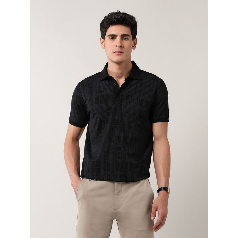 Arrow Men's Abstract Printed Night Is Young Polo T-shirt (L)